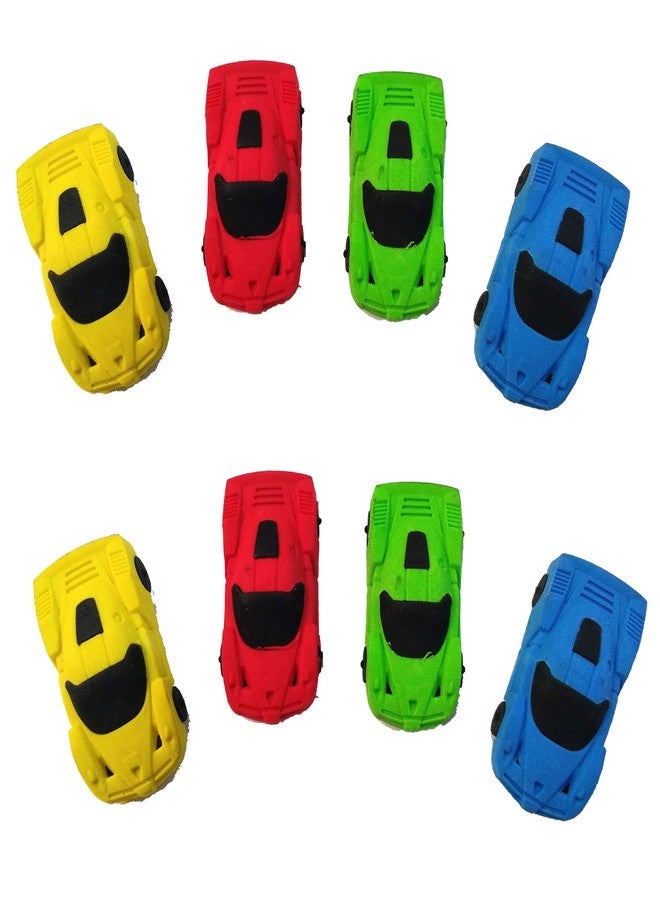 Shree Technesh Car Shaped Multicolor Eraser for Kids, Set of 8 pcs - Image 1